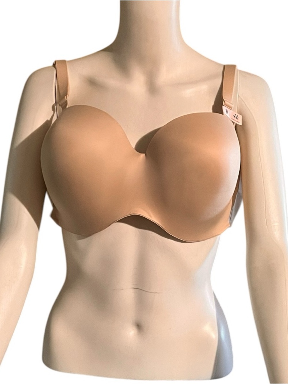 Victoria's Secret Bra Body by Victoria Strapless Lined Underwire Light Beige 44C